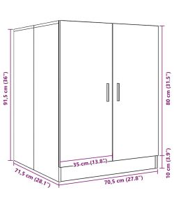 vidaXL Mobile per Lavatrice Bianco 71x71,5x91,5 cm - Spazio Aggiuntivo Bagno
