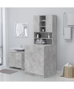 vidaXL Mobile per Lavatrice Grigio Cemento 71x71,5x91,5 cm - Design Elegante - Spazio Aggiuntivo per Bagno
