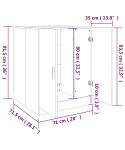 vidaXL Mobile per Lavatrice Grigio Cemento 71x71,5x91,5 cm - Design Elegante - Spazio Aggiuntivo per Bagno