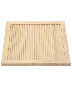 Ante a Lamelle 2 pz in Legno Massello di Pino 39,5x39,4 cm