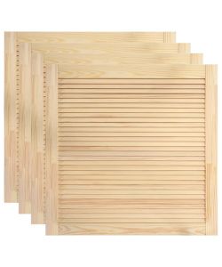 Ante a Lamelle 4 pz in Legno Massello di Pino 39,5x39,4 cm