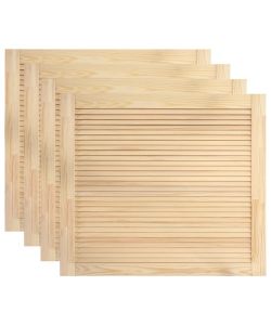 Ante a Lamelle 4 pz in Legno Massello di Pino 39,5x49,4 cm