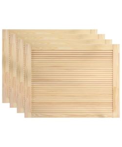Ante a Lamelle 4 pz in Legno Massello di Pino 39,5x59,4 cm
