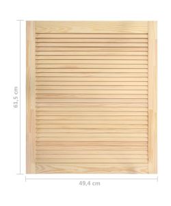 Anta a Lamelle in Legno Massello di Pino 61,5x49,4 cm