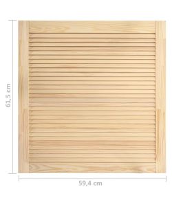 Anta a Lamelle in Legno Massello di Pino 61,5x59,4 cm
