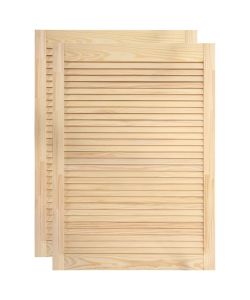 Ante a Lamelle 2 pz in Legno Massello di Pino 69x39,4 cm