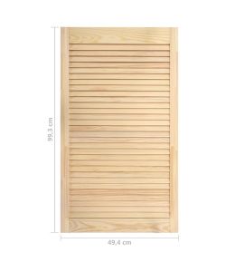 Ante a Lamelle 4 pz in Legno Massello di Pino 99,3x49,4 cm