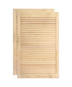 Ante a Lamelle 2 pz in Legno Massello di Pino 99,3x59,4 cm