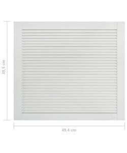 Ante a Lamelle 2 pz Legno Massello di Pino Bianche 39,5x49,4cm