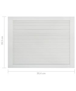 Anta a Lamelle in Legno Massello di Pino Bianca 39,5x59,4 cm
