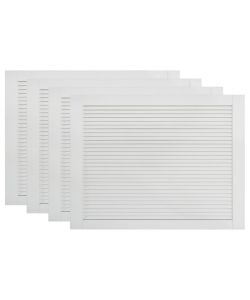 Ante a Lamelle 4 pz Legno Massello di Pino Bianche 39,5x59,4 cm