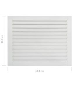 Ante a Lamelle 4 pz Legno Massello di Pino Bianche 39,5x59,4 cm