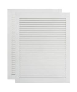 Ante a Lamelle 2 pz in Legno Massello di Pino Bianco 69x49,4 cm