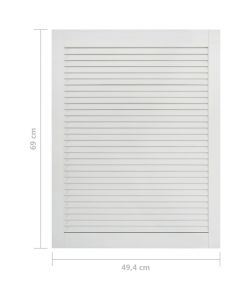 Ante a Lamelle 2 pz in Legno Massello di Pino Bianco 69x49,4 cm