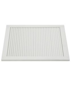 Anta a Lamelle in Legno Massello di Pino Bianca 69x59,4 cm