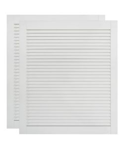 Ante a Lamelle 2 pz in Legno Massello di Pino Bianche 69x59,4cm