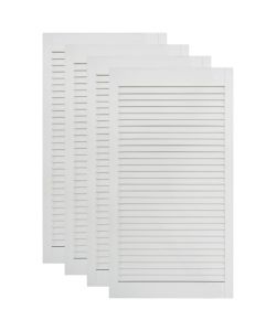 Ante a Lamelle 4 pz Legno Massello di Pino Bianche 99,3x39,4 cm