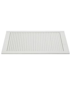 Anta a Lamelle in Legno Massello di Pino Bianca 99,3x49,4 cm