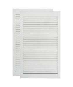 Ante a Lamelle 2 pz Legno Massello di Pino Bianche 99,3x49,4 cm