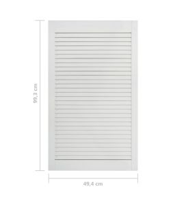 Ante a Lamelle 4 pz Legno Massello di Pino Bianche 99,3x49,4 cm
