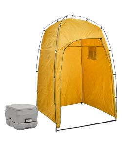 Toilette Portatile da Campeggio con Tenda 10+10 L