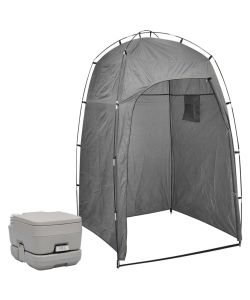 Toilette Portatile da Campeggio con Tenda 10+10 L
