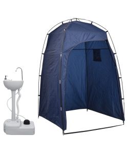 Lavandino con Supporto Portatile da Campeggio con Tenda 20 L