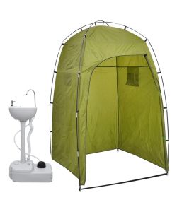 Lavandino con Supporto Portatile da Campeggio con Tenda 20 L