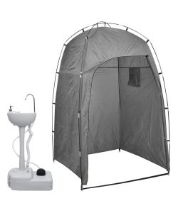 Lavandino con Supporto Portatile da Campeggio con Tenda 20 L