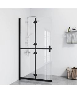 Parete per Doccia Walk-in Pieghevole in Vetro ESG 80x190 cm