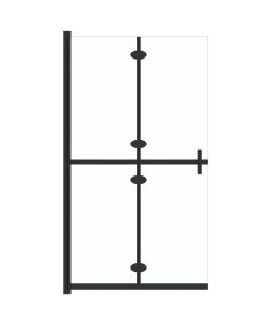Parete per Doccia Walk-in Pieghevole in Vetro ESG 90x190 cm