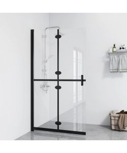 Parete per Doccia Walk-in Pieghevole in Vetro ESG 100x190 cm