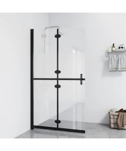 Parete per Doccia Walk-in Pieghevole in Vetro ESG 70x190 cm