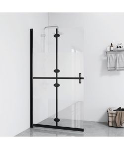 Parete per Doccia Walk-in Pieghevole in Vetro ESG 80x190 cm