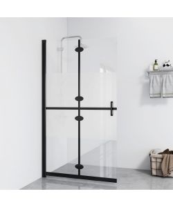 Parete per Doccia Walk-in Pieghevole in Vetro ESG 100x190 cm