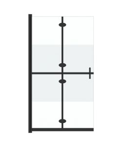 Parete per Doccia Walk-in Pieghevole in Vetro ESG 110x190 cm