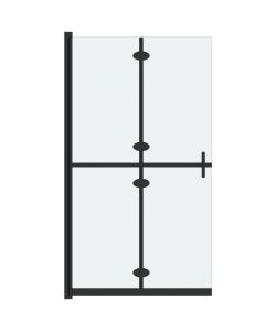 Parete per Doccia Walk-in Pieghevole in Vetro ESG 90x190 cm