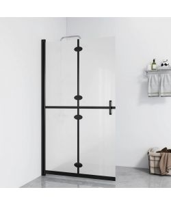 Parete per Doccia Walk-in Pieghevole in Vetro ESG 90x190 cm