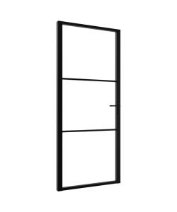 Porta da Interno ESG Vetro e Alluminio 102,5x201,5 cm Nera