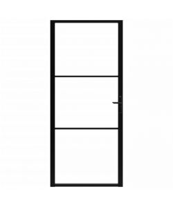 Porta da Interno ESG Vetro e Alluminio 102,5x201,5 cm Nera