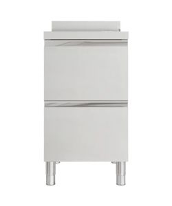 Mobiletto da Cucina Commerciale con 2 Cassetti in Acciaio Inox