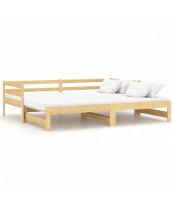 Dormeuse Estraibile in Legno Massello di Pino 2x(90x200) cm 800405