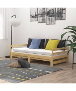 Dormeuse Estraibile in Legno Massello di Pino 2x(90x200) cm 800405