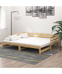 Dormeuse Estraibile in Legno Massello di Pino 2x(90x200) cm 800405