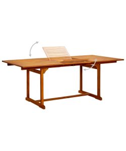 Tavolo da Pranzo per Esterni (150-200)x100x75cm Massello Acacia 316564