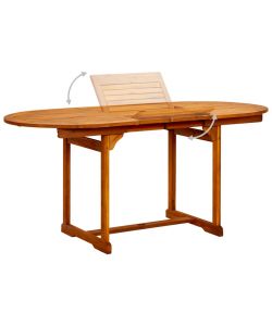 Tavolo da Pranzo per Esterni (120-170)x80x75 cm in Legno Acacia 316567