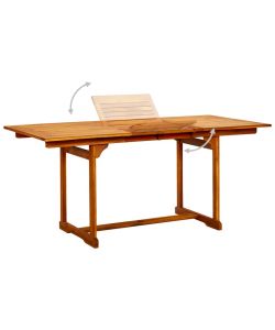Tavolo da Pranzo per Esterni (120-170)x80x75 cm in Legno Acacia 316568