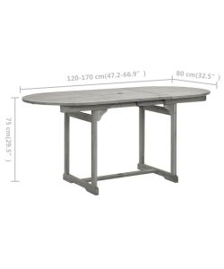 vidaXL Tavolo da Pranzo Esterno - Legno Acacia - 170x80 cm