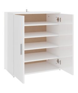 Scarpiera Bianco Lucido 60x35x70 cm in Truciolato