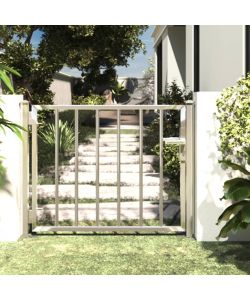 Cancello da Giardino 100x75 cm in Acciaio Inossidabile 316849